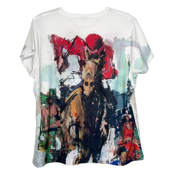 KENTUCKY DERBY Churchill Downs Graphic T-Shirt 2012 Short Sleeve White Size XL - Picture 6 of 7